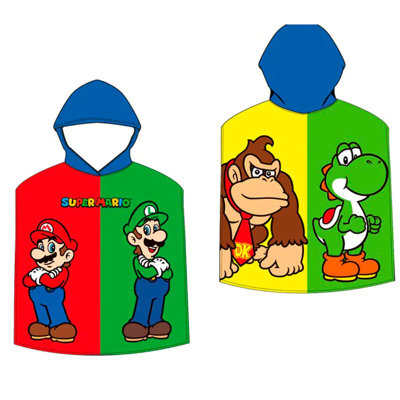 Mario Bros microfibre poncho towel termékfotó