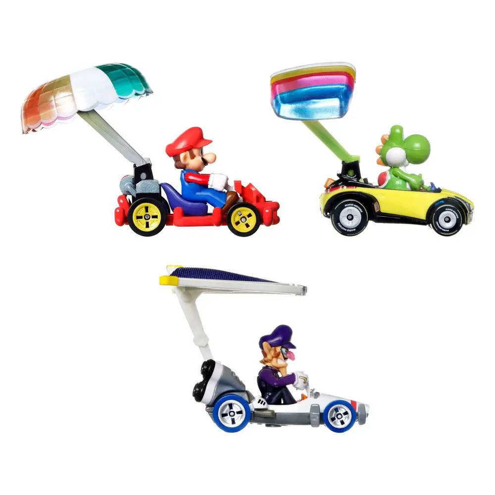 Mario Kart Hot keréks Diecast 1/64 Yoshi, Waluigi, Mario jármű csomag termékfotó