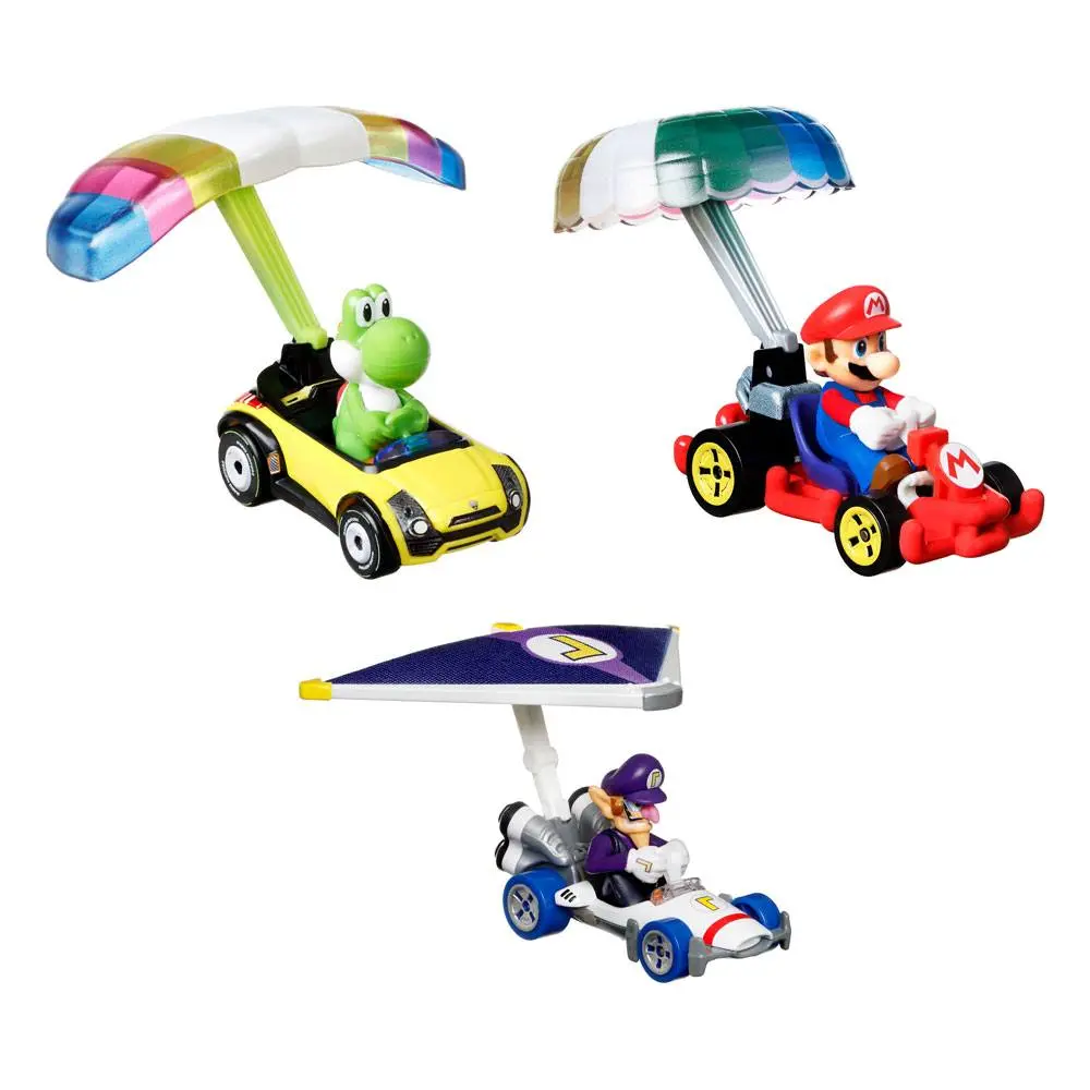 Mario Kart Hot keréks Diecast 1/64 Yoshi, Waluigi, Mario jármű csomag termékfotó