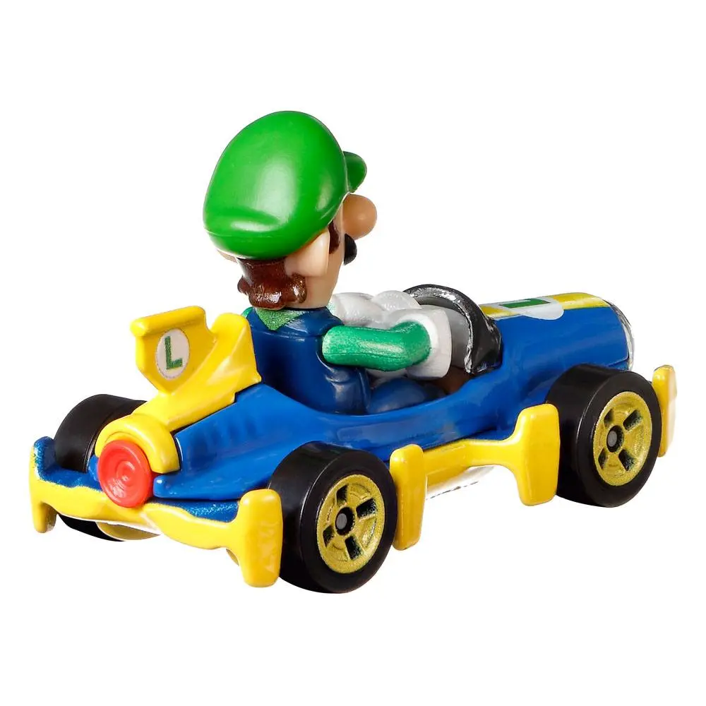 Mario Kart Hot Wheels Diecast jármű 1/64 Luigi (Mach 8) 8 cm termékfotó