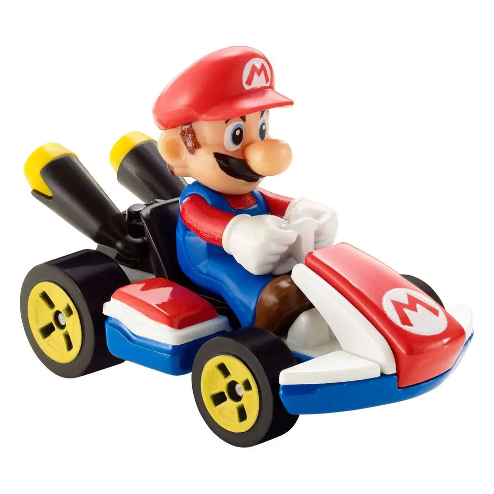 Mario Kart Hot Wheels Diecast jármű 1/64 Mario (Standard Kart) 8 cm termékfotó