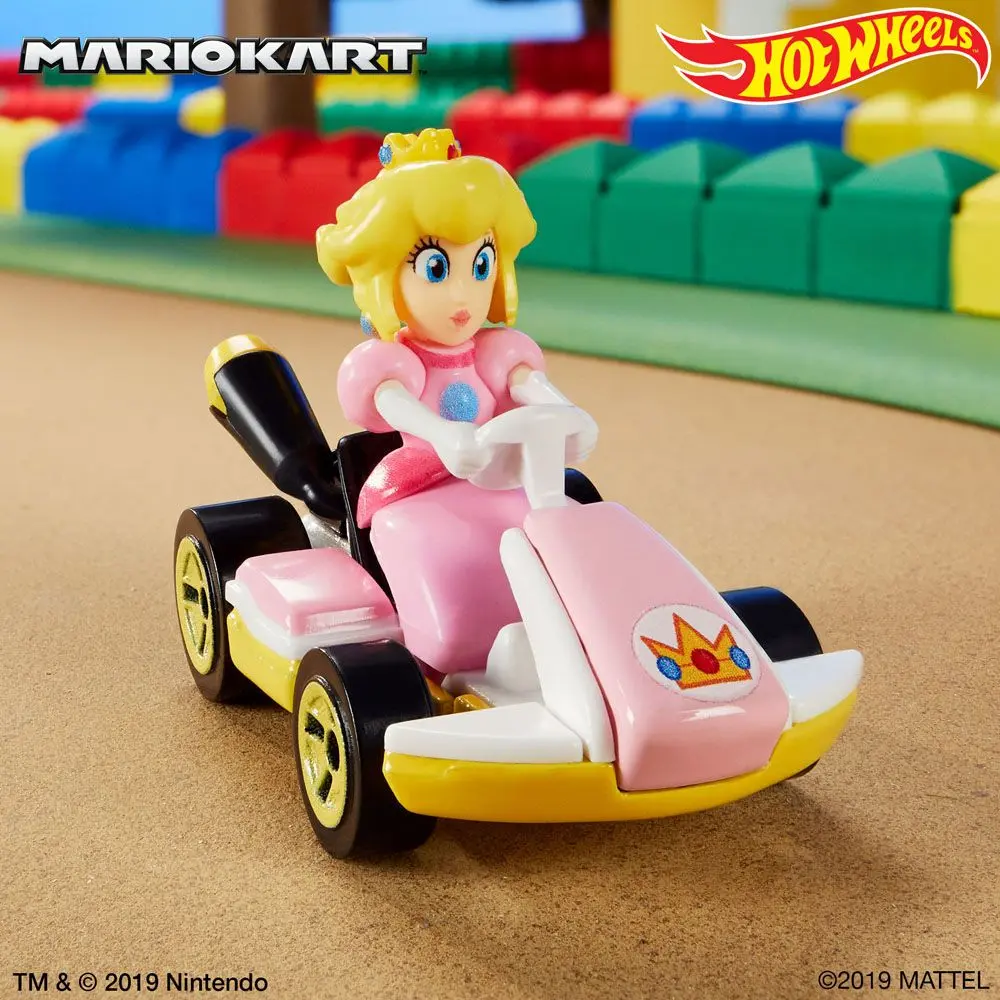 Mario Kart Hot Wheels Diecast Vehicle 1/64 Princess Peach (Standard Kart) 5 cm termékfotó