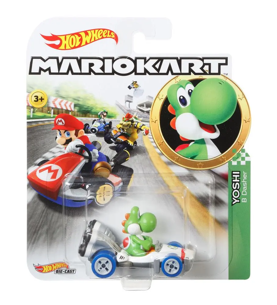 Mario Kart Hot Wheels Diecast Vehicle 1/64 Yoshi (B Dasher) 8 cm termékfotó