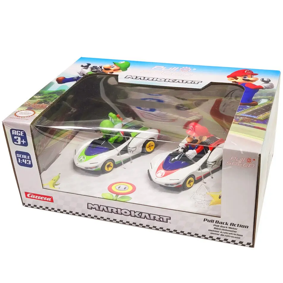 Mario Kart Mario + Yoshi Pull Speed 2 db-os autó csomag termékfotó