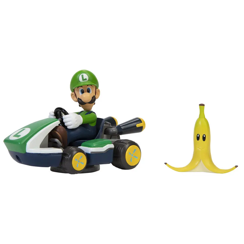 Mario Kart spinout Luigi Kart figura 6cm termékfotó