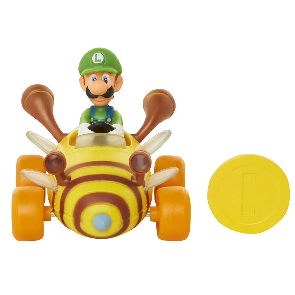 Mario Kart wave 1 Super Mario Coin Racers Luigi figura 6 cm termékfotó