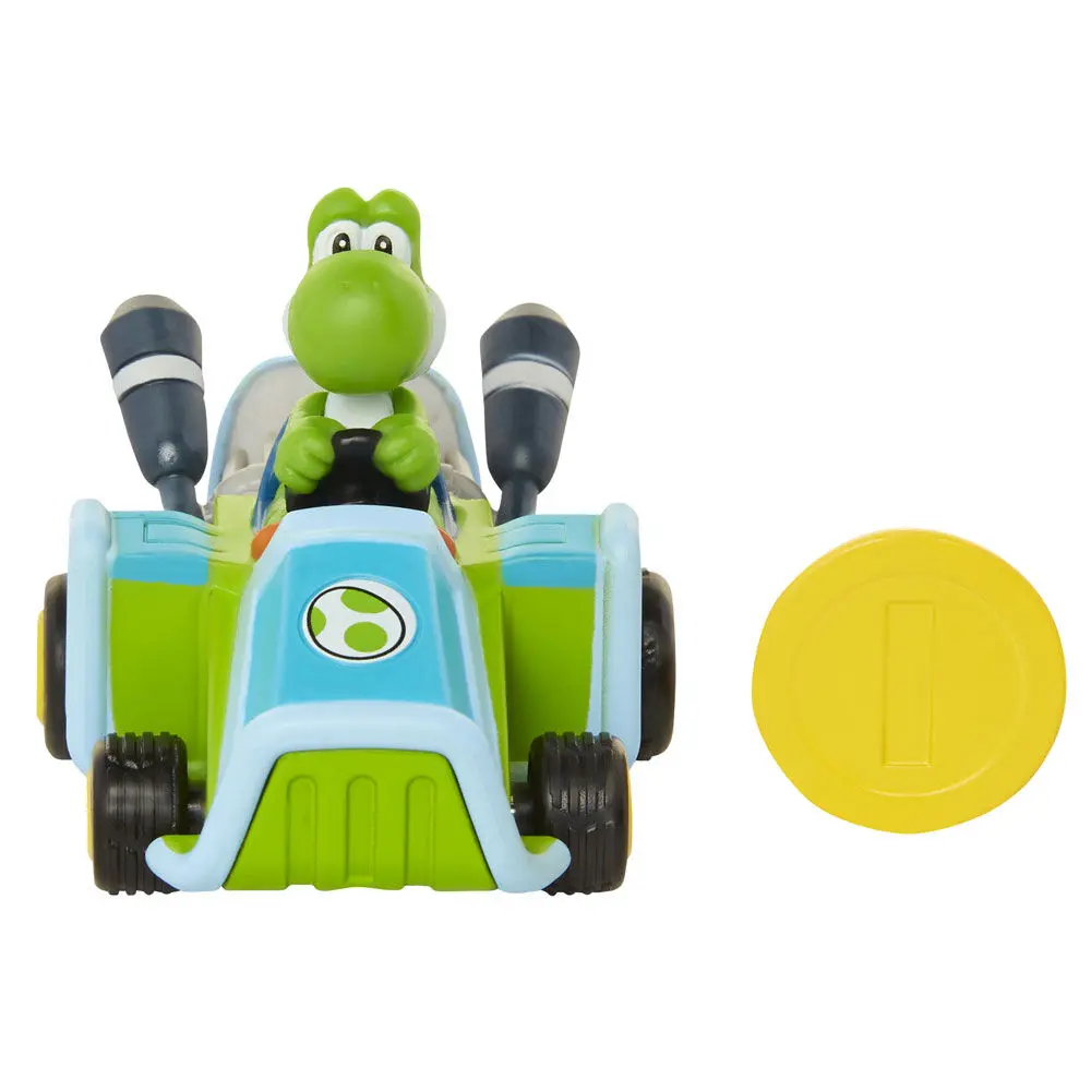 Mario Kart wave 1 Super Mario Coin Racers Yoshi figura 6 cm termékfotó