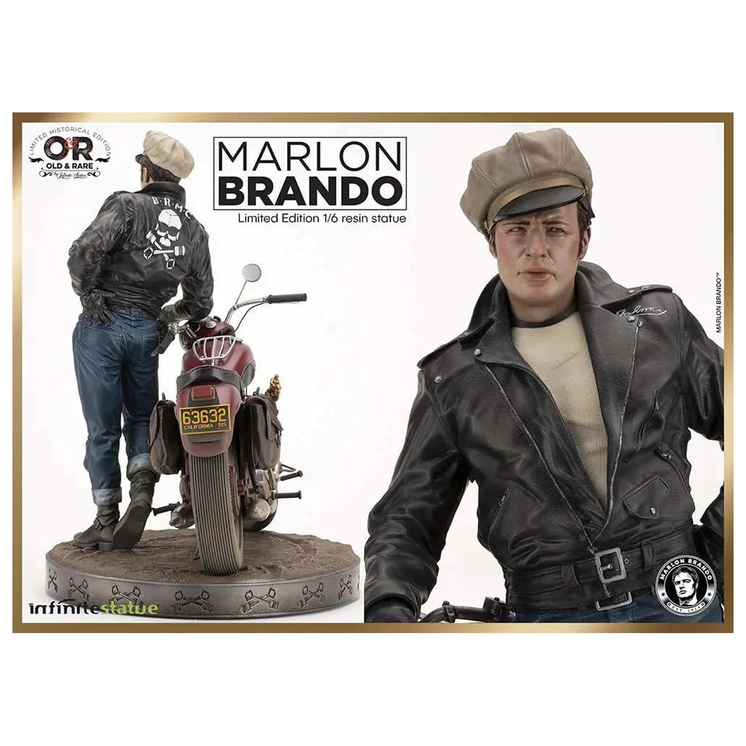 Marlon Brando with Bike szobor figura Limited Ed. 1/6 30cm termékfotó
