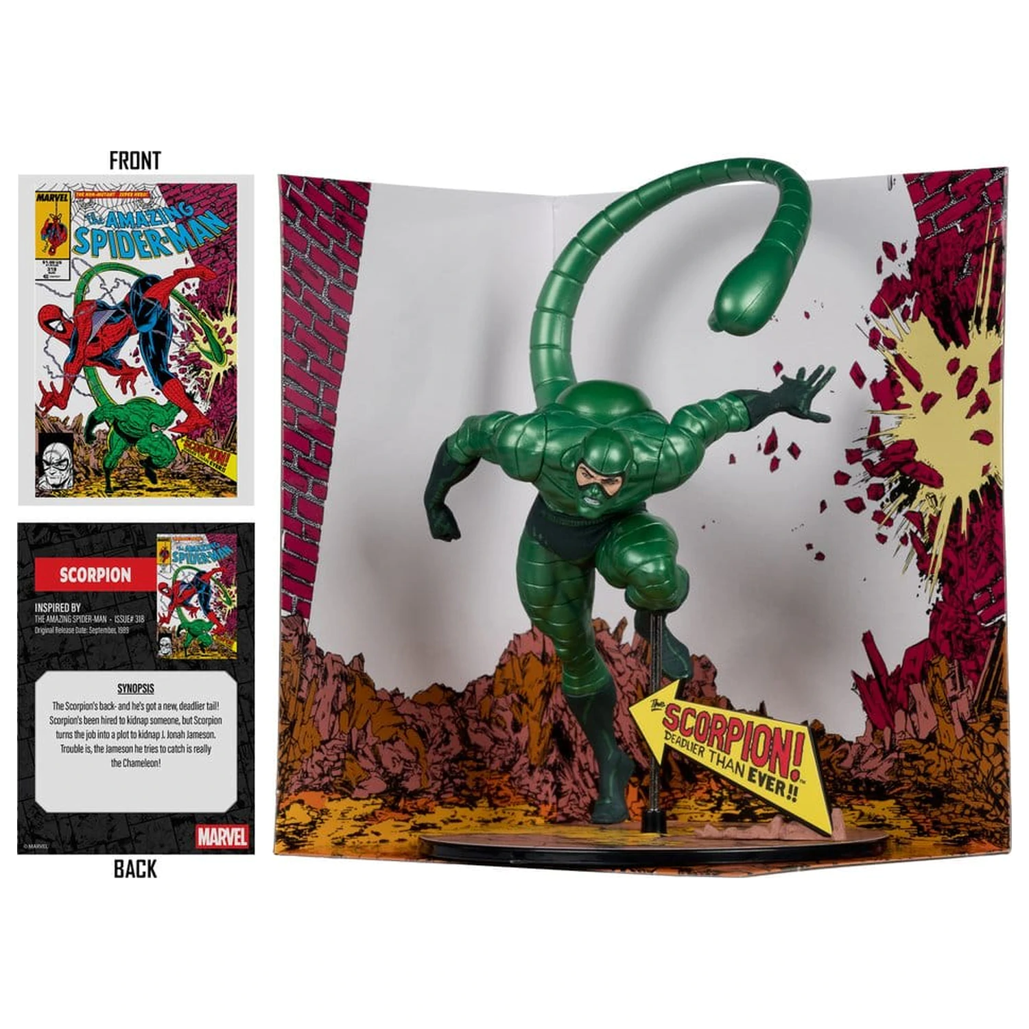 Marvel 1/10 Scorpion (Metallic) (The Amazing Spider-Man #318) (Gold Label) PVC szobor figura 18 cm termékfotó