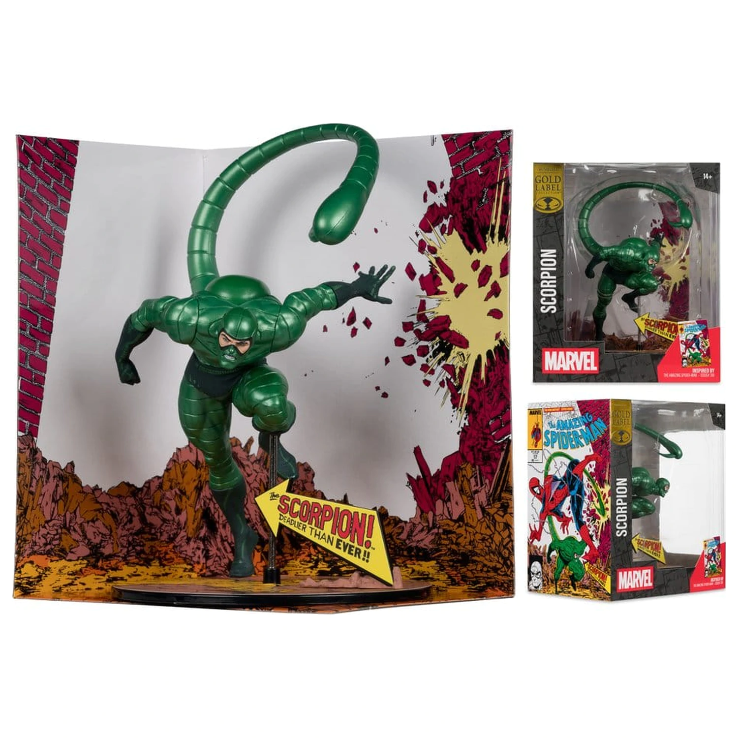 Marvel 1/10 Scorpion (Metallic) (The Amazing Spider-Man #318) (Gold Label) PVC szobor figura 18 cm termékfotó