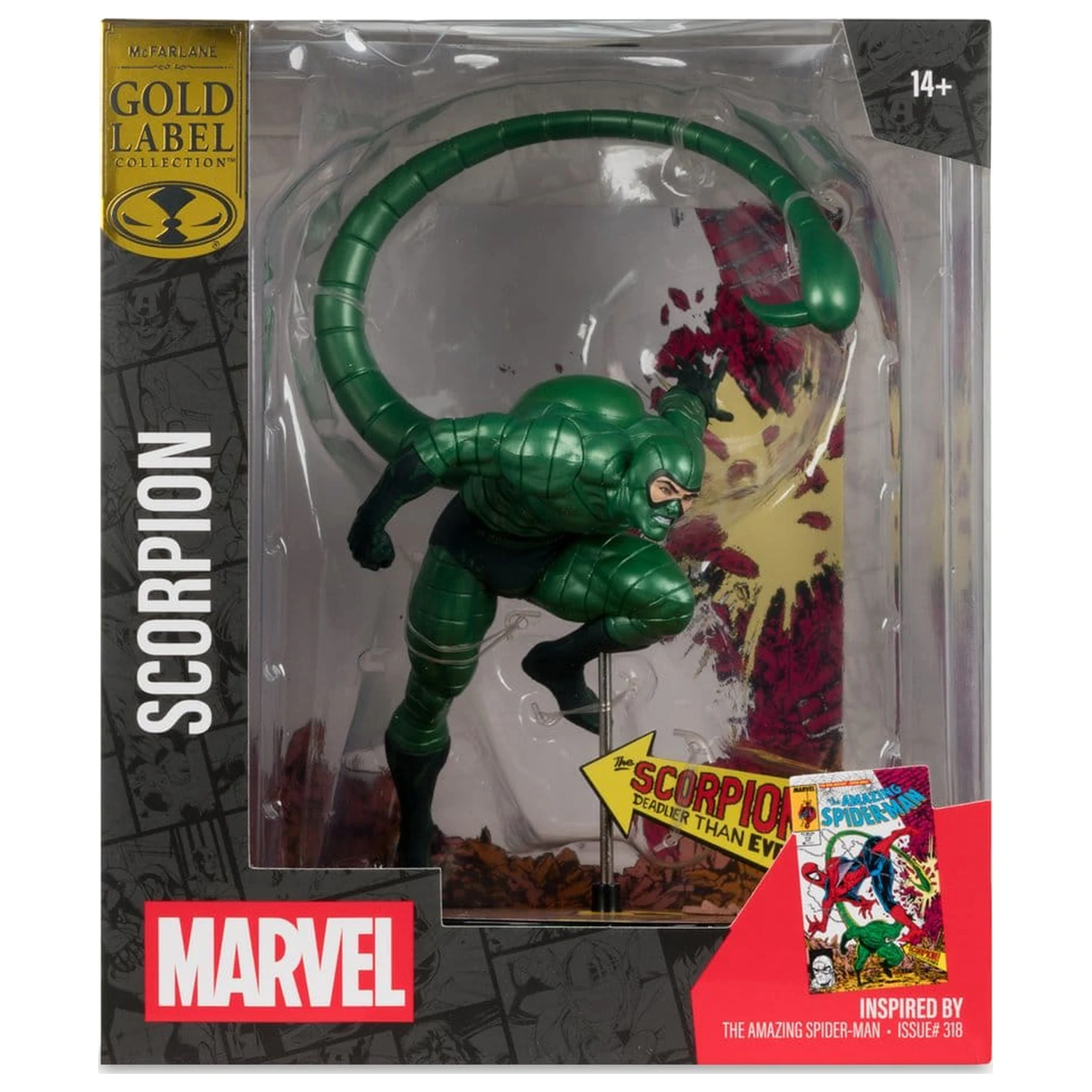 Marvel 1/10 Scorpion (Metallic) (The Amazing Spider-Man #318) (Gold Label) PVC szobor figura 18 cm termékfotó