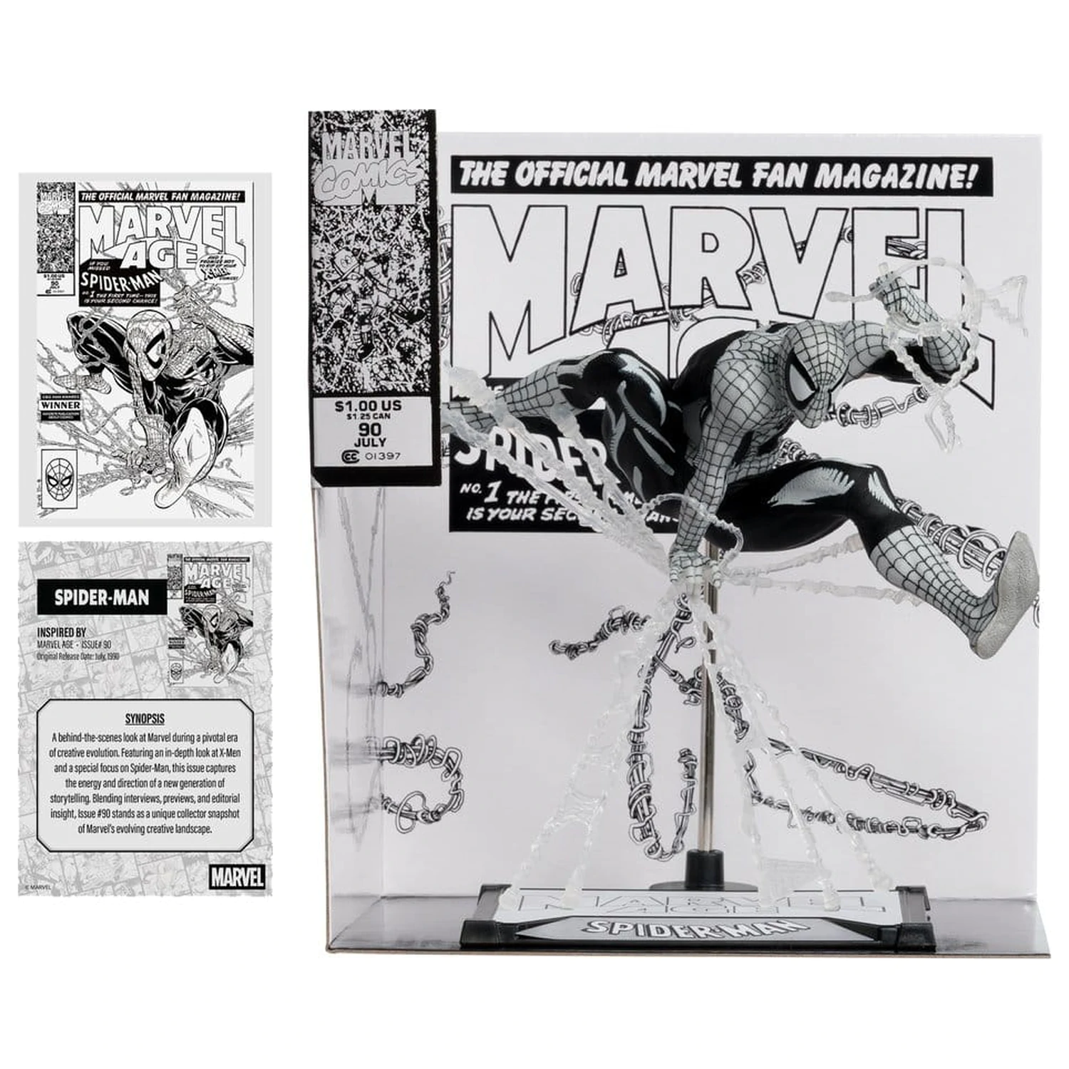 Marvel 1/10 Spider-Man (Marvel Age #90) (Line Art) PVC szobor figura 18 cm termékfotó