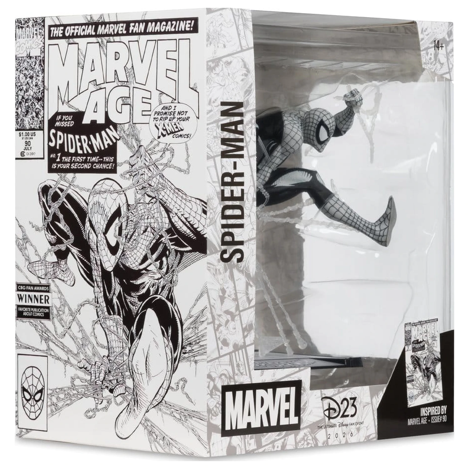 Marvel 1/10 Spider-Man (Marvel Age #90) (Line Art) PVC szobor figura 18 cm termékfotó
