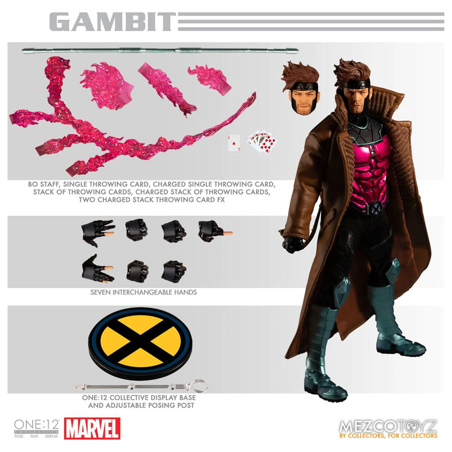 Marvel 1/12 Gambit akciófigura 17 cm termékfotó