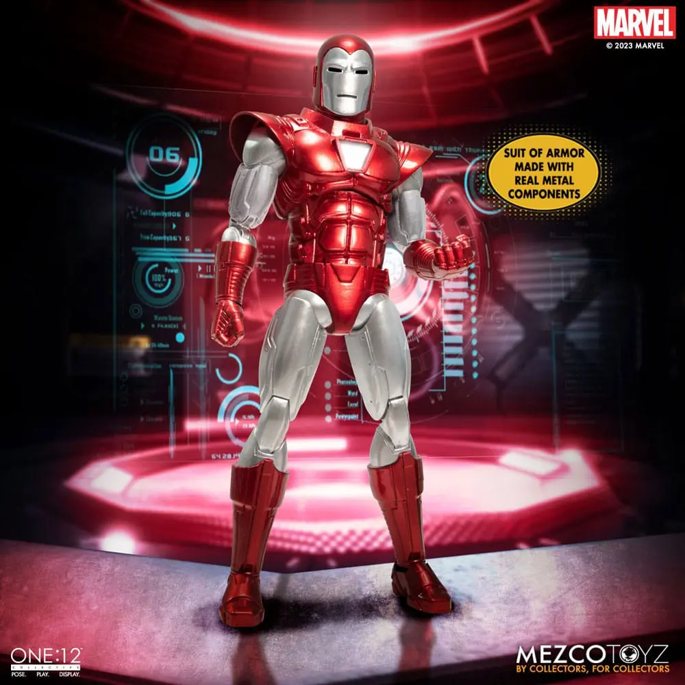 Marvel Actionfigur 1/12 Iron Man (Silver Centurion Edition) 16 cm termékfotó