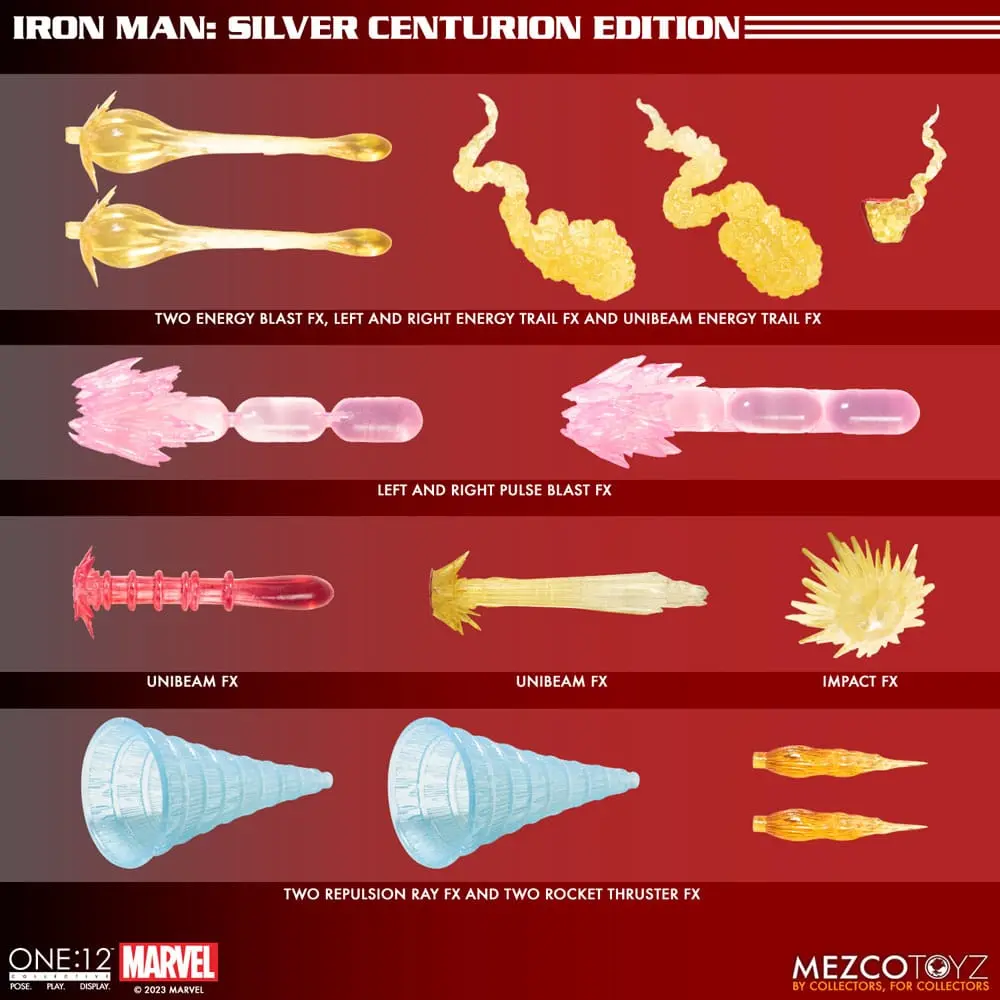 Marvel Actionfigur 1/12 Iron Man (Silver Centurion Edition) 16 cm termékfotó