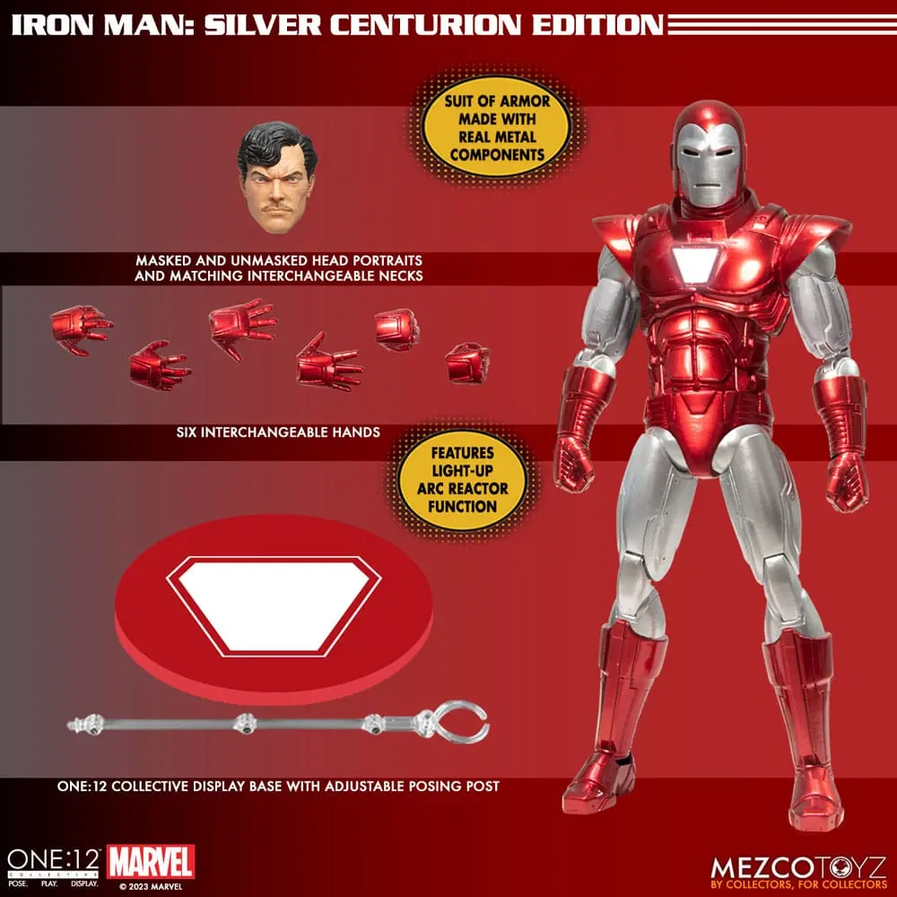 Marvel Actionfigur 1/12 Iron Man (Silver Centurion Edition) 16 cm termékfotó