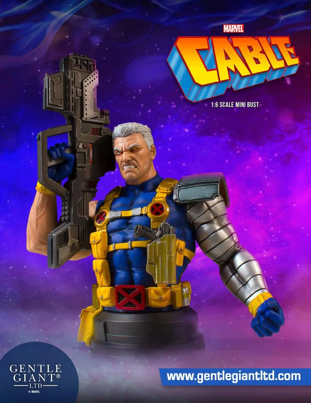 Marvel 1/6 Cable mellszobor figura 24 cm termékfotó
