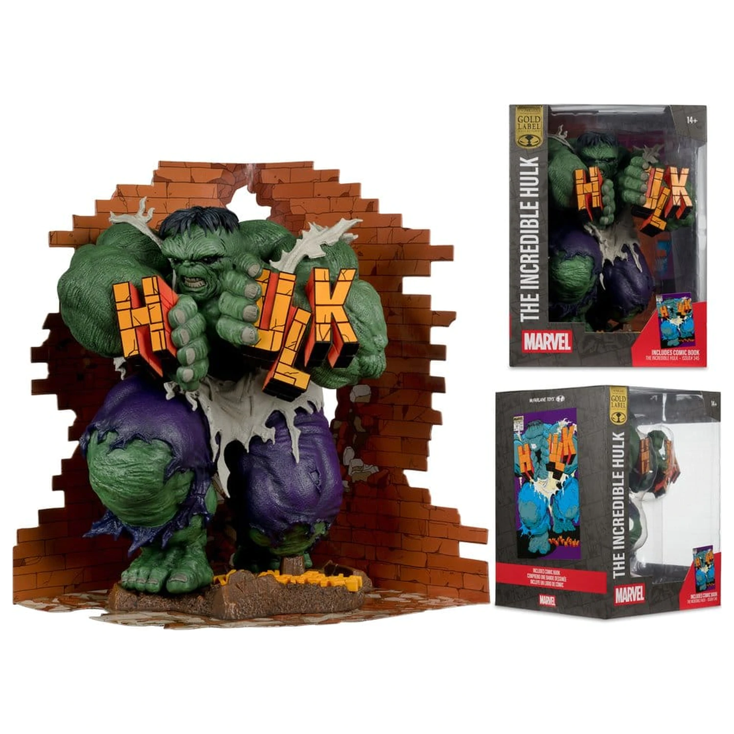 Marvel 1/6 Hulk (The Incredible Hulk #345) (Gold Label) PVC szobor figura  termékfotó
