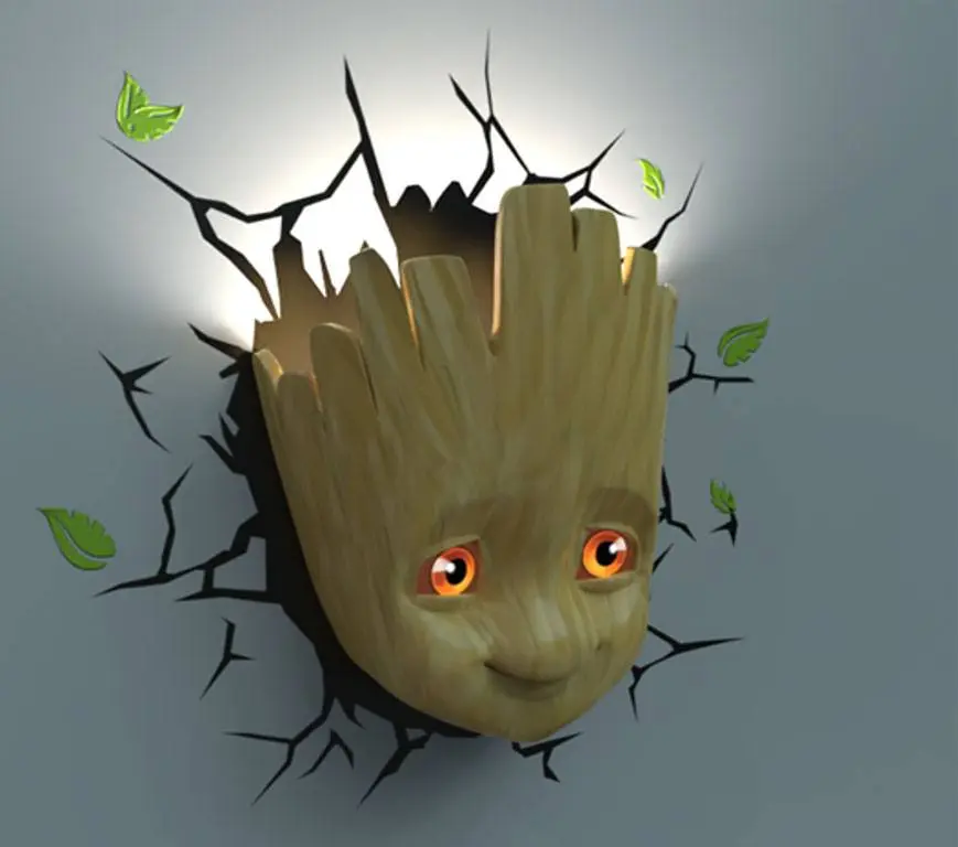 Marvel 3D LED lámpa Baby Groot Face 3D termékfotó