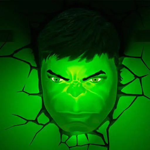 Marvel 3D LED lámpa Hulk Face 3D termékfotó