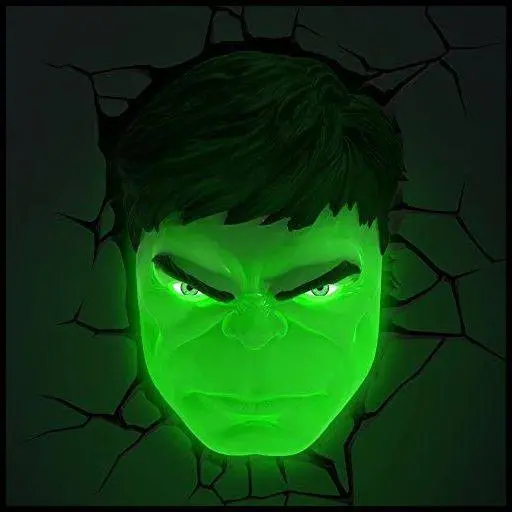 Marvel 3D LED lámpa Hulk Face 3D termékfotó