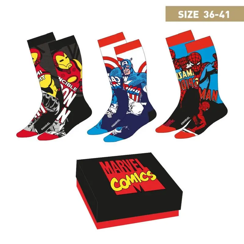 Marvel pack 3 socks termékfotó