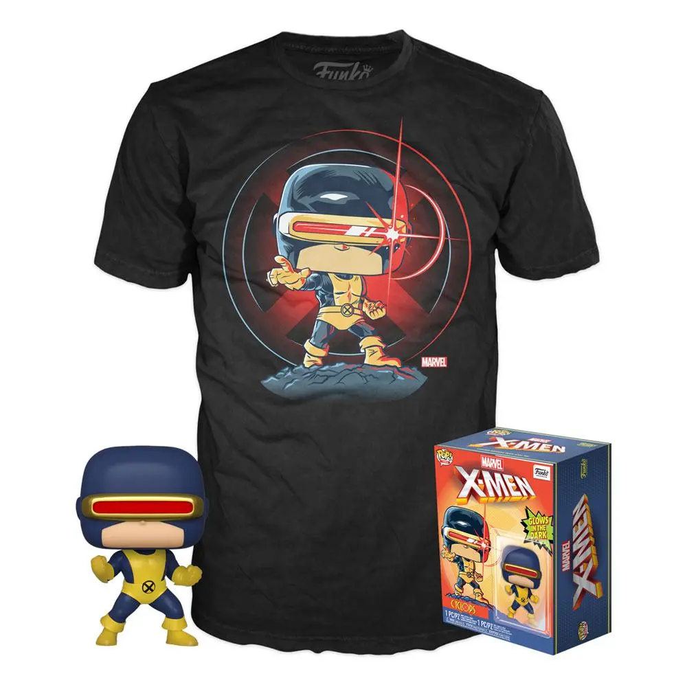 Marvel 80th POP! &amp; Tee Box First Appearance Cyclops figura és póló csomag termékfotó