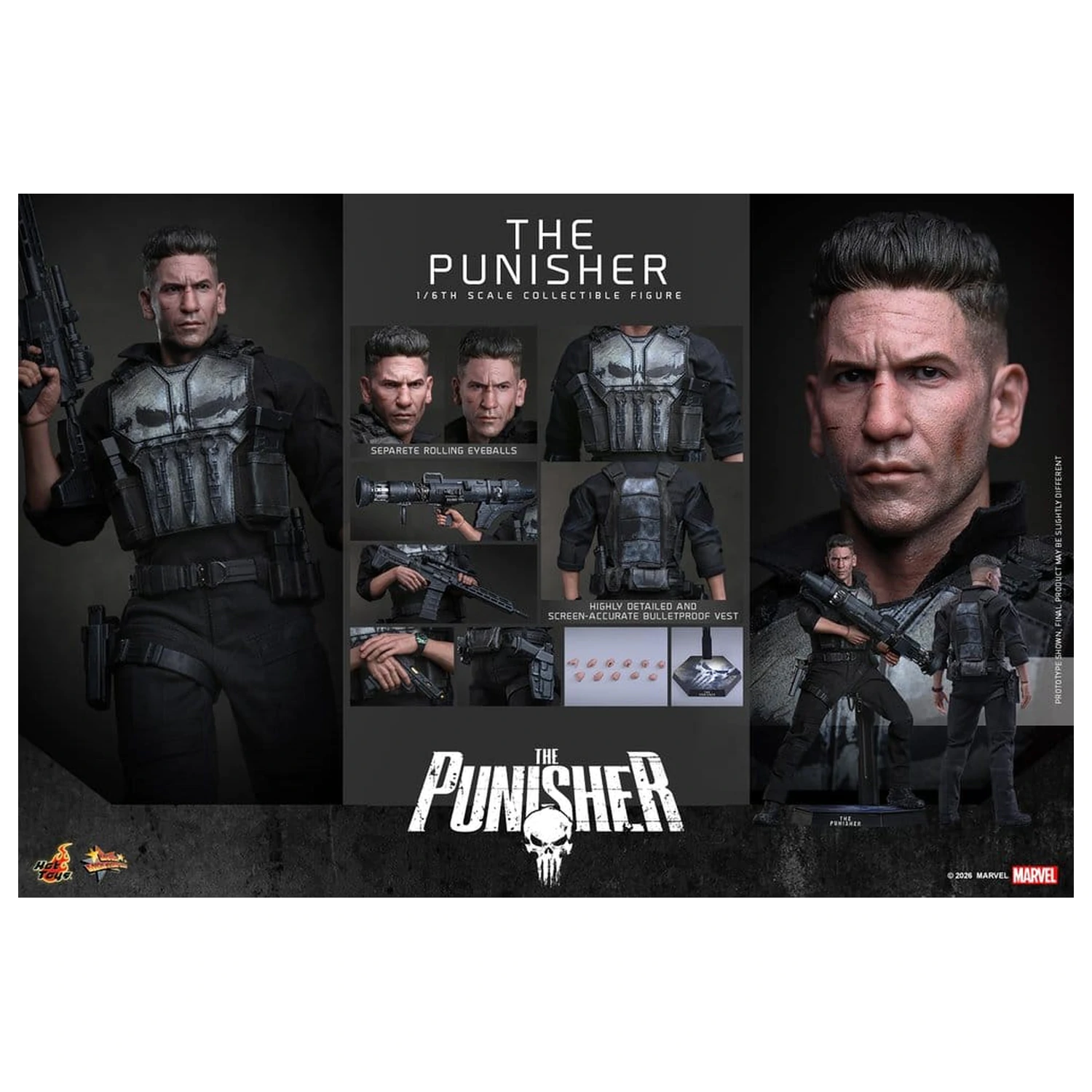Marvel akciófigura 1/6 The Punisher 31 cm termékfotó