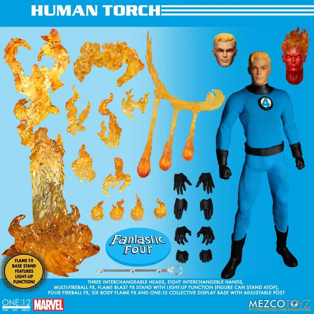 Marvel akciófiguras 1/12 Fantastic Four Deluxe figura csomag 16 cm termékfotó