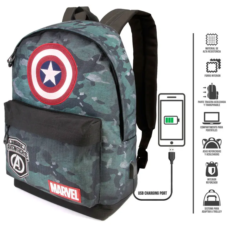 Marvel Amerika Kapitány Army táska hátizsák 42cm termékfotó