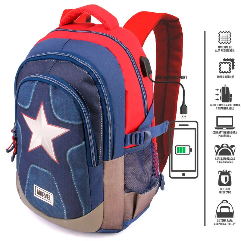 Marvel Amerika Kapitány táska hátizsák 44cm termékfotó