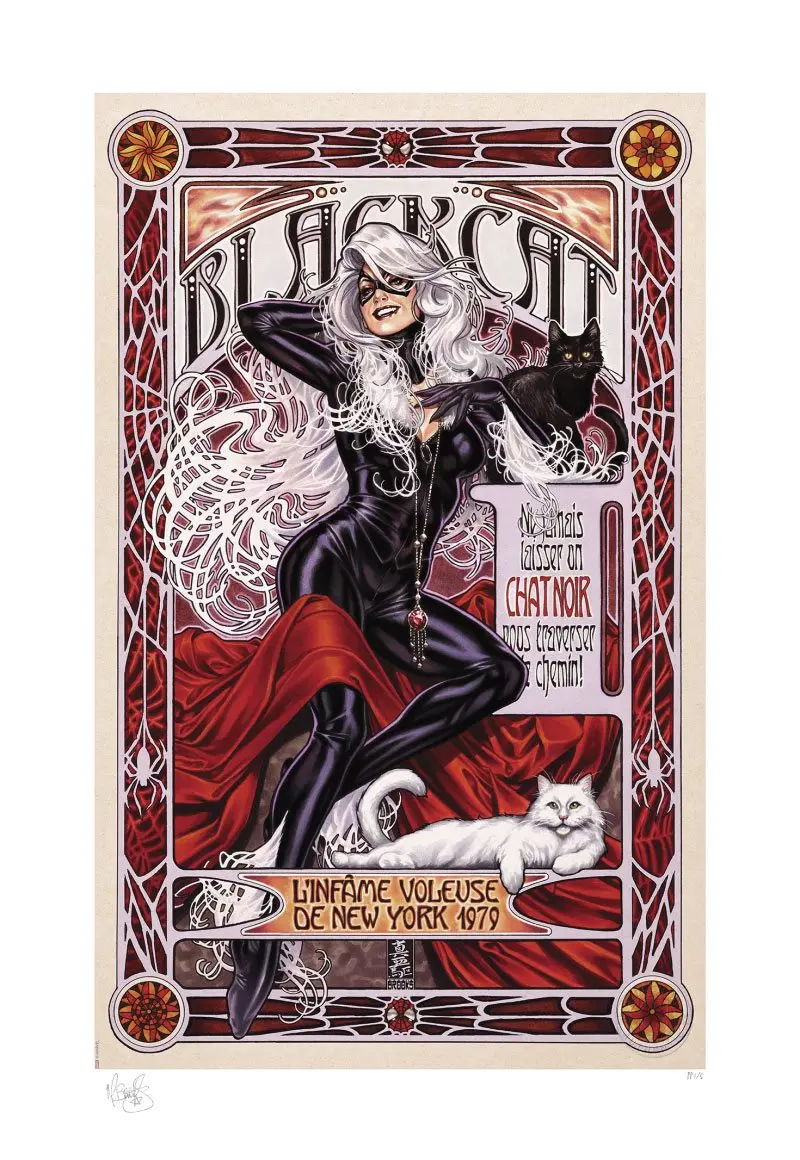 Marvel Art Print Black Cat: L'Infâme Voleuse 46 x 66 cm - keretezetlen vászonkép termékfotó