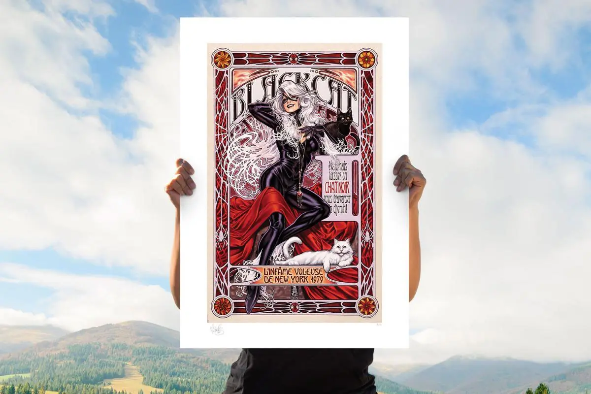 Marvel Art Print Black Cat: L'Infâme Voleuse 46 x 66 cm - keretezetlen vászonkép termékfotó