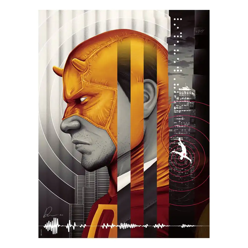 Marvel Art Print Daredevil: The Man Without Fear (Yellow Variant) 46 x 61 cm - keretezetlen vászonkép termékfotó