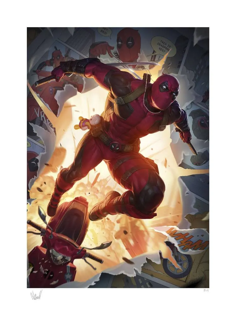 Marvel Art Print Deadpool 46 x 61 cm - keretezetlen vászonkép termékfotó