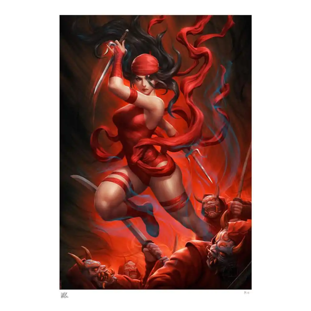 Marvel Art Print Elektra vs The Hand 46 x 61 cm - keretezetlen vászonkép termékfotó