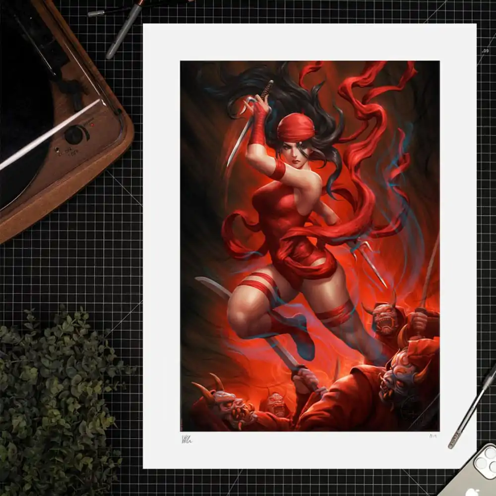 Marvel Art Print Elektra vs The Hand 46 x 61 cm - keretezetlen vászonkép termékfotó