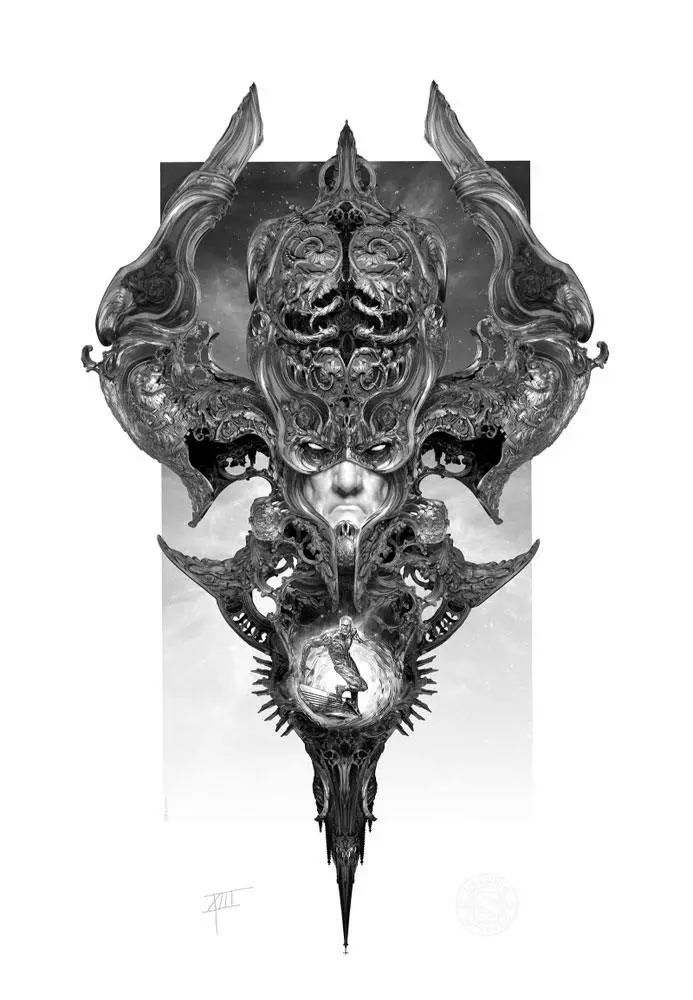 Marvel Art Print Galactus &amp; The Silver Surfer 46 x 66 cm termékfotó