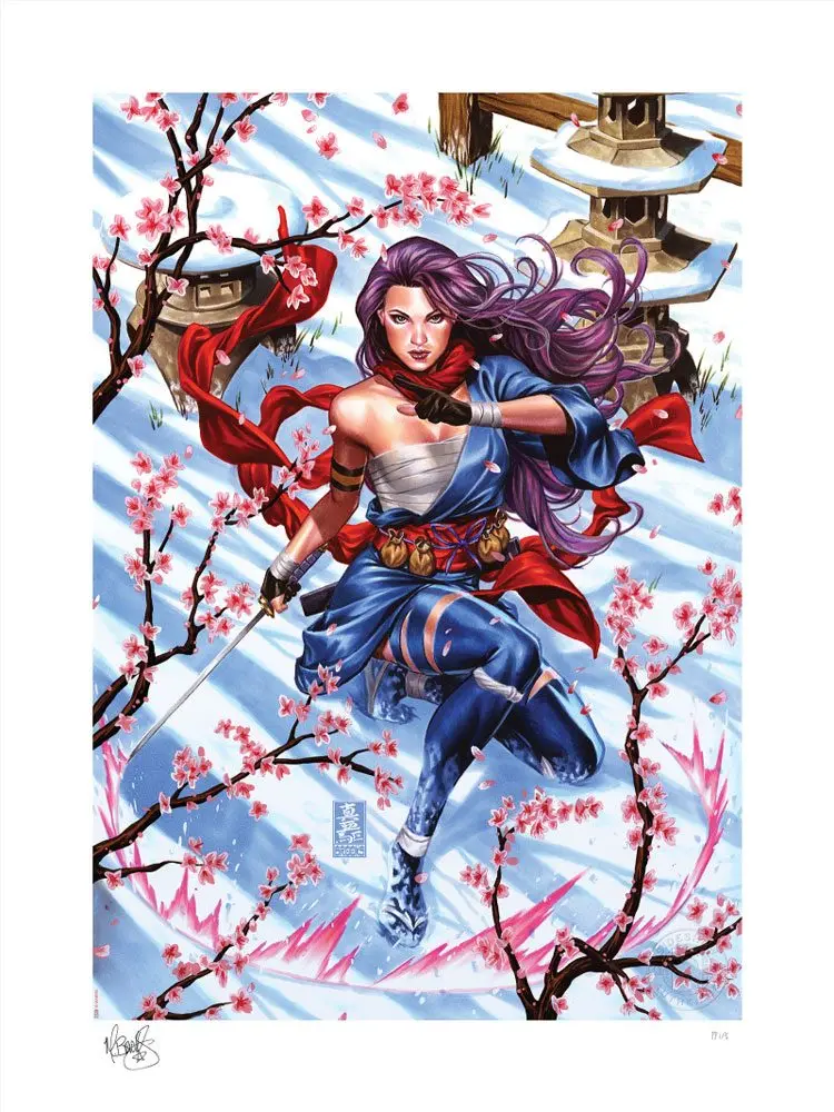 Marvel Art Print Psylocke Demon Days: X-Men 46 x 61 cm - keretezetlen vászonkép termékfotó