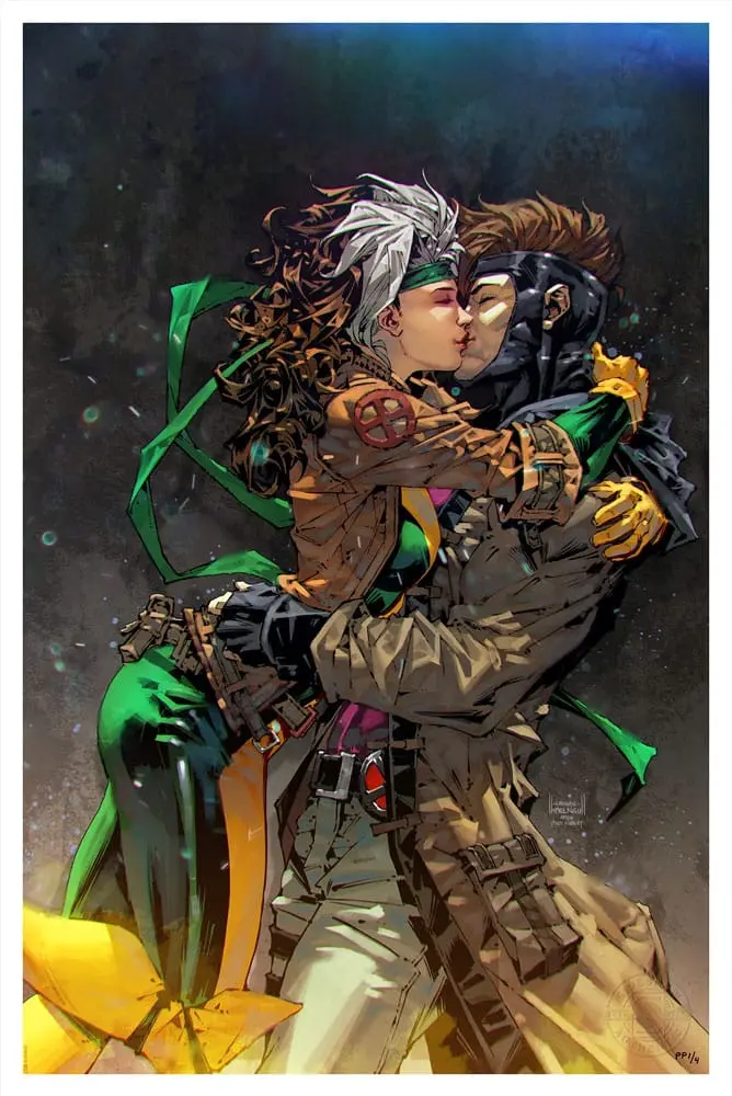 Marvel Art Print Rogue &amp; Gambit 41 x 61 cm - keretezetlen vászonkép termékfotó