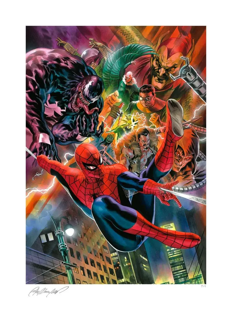 Marvel Art Print Spider-Man vs the Sinister Six 46 x 61 cm - keretezetlen vászonkép termékfotó