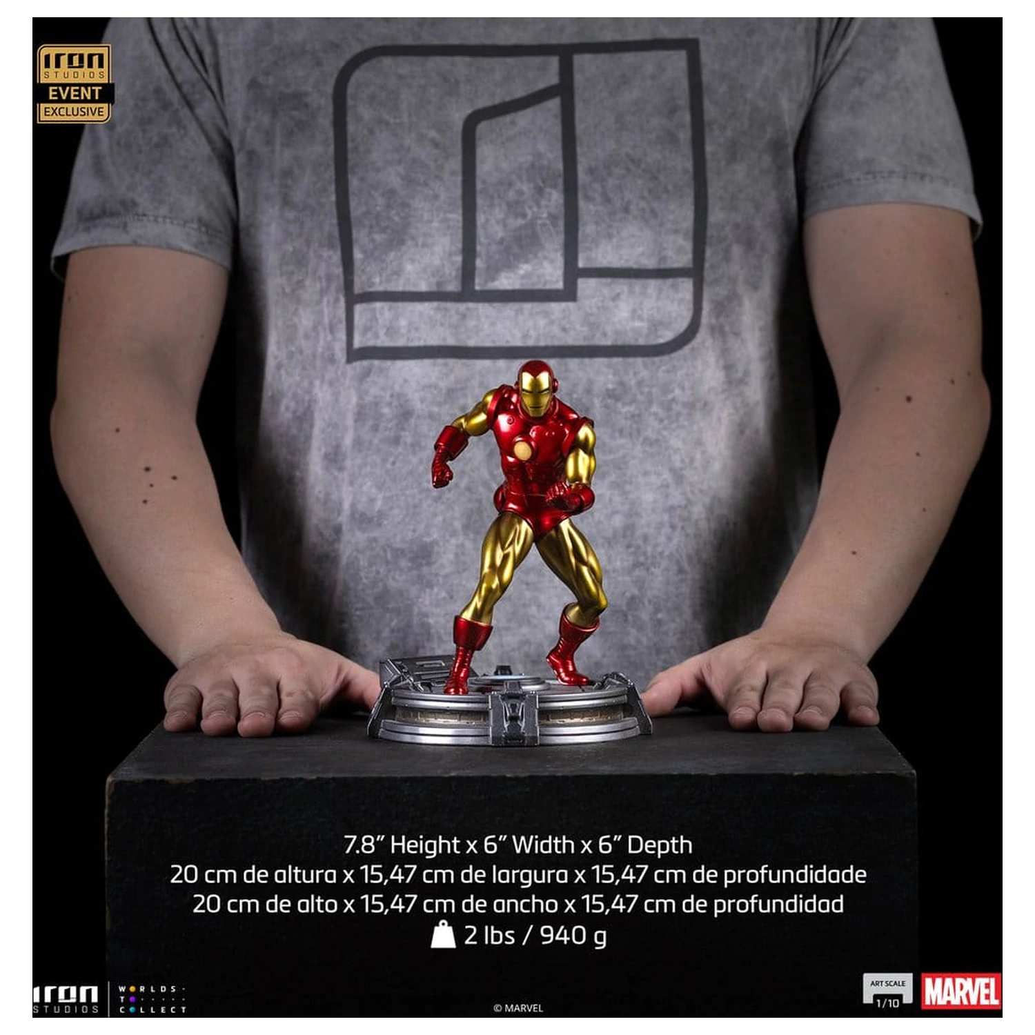 Marvel Art Scale 1/10 Iron Man (CCXP Exkluzív 2025) szobor figura 20 cm  termékfotó