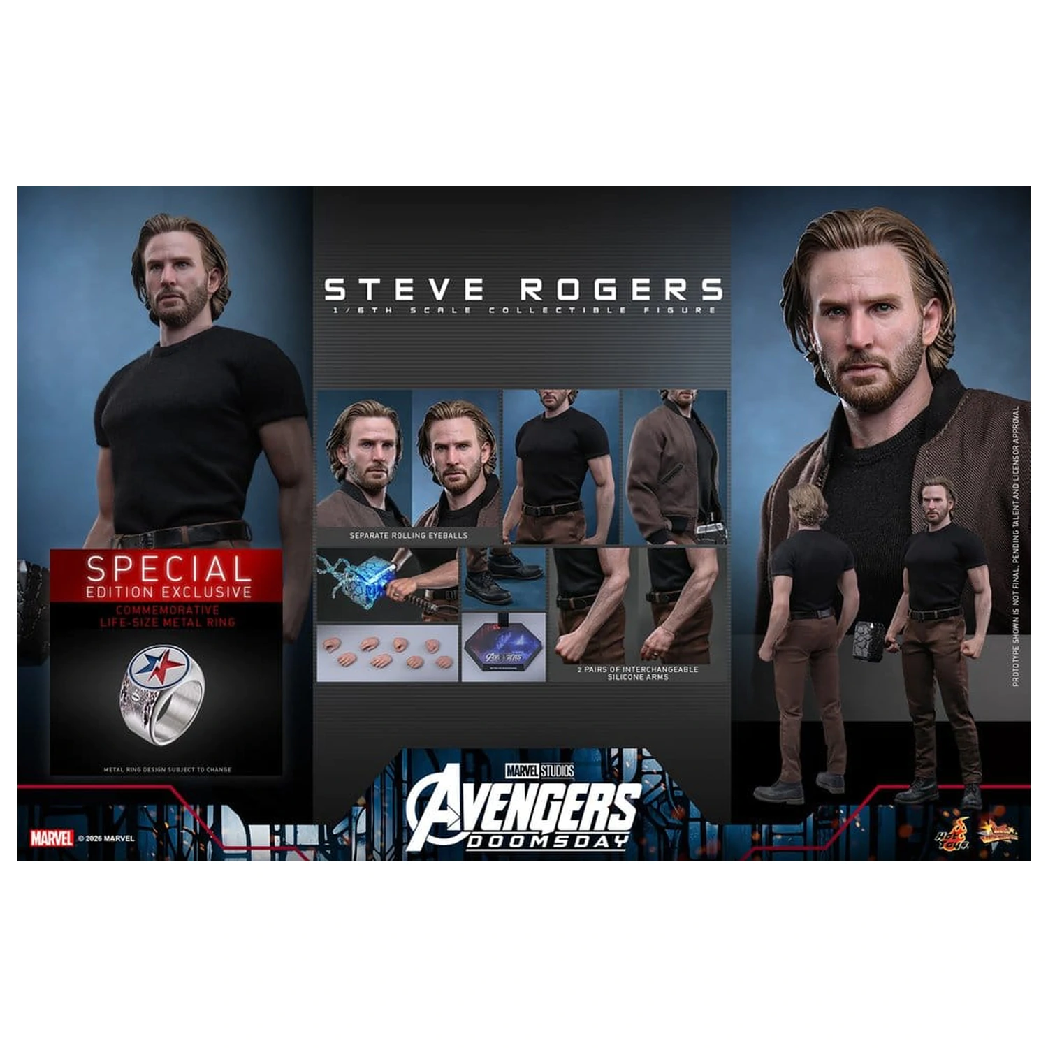 Marvel Avengers: Doomsday Movie Masterpiece akciófigura 1/6 Steve Rogers (Deluxe Version) 31 cm termékfotó