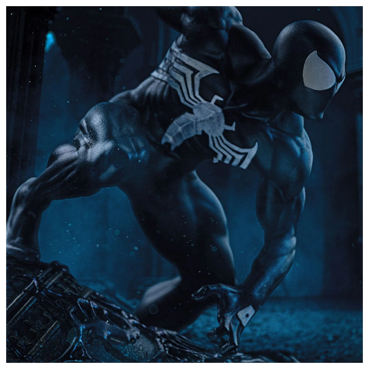 Marvel BDS Art Scale 1/10 Spider-Man Black Costume szobor figura 20 cm termékfotó