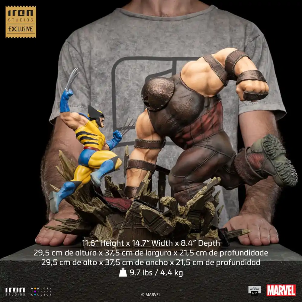 Marvel BDS Art Scale 1/10 Wolverine vs Juggernaut szobor figura 30 cm termékfotó