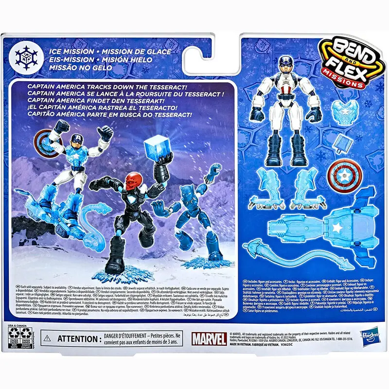 Marvel Bend and Flex Missions Captain America figura 15cm termékfotó