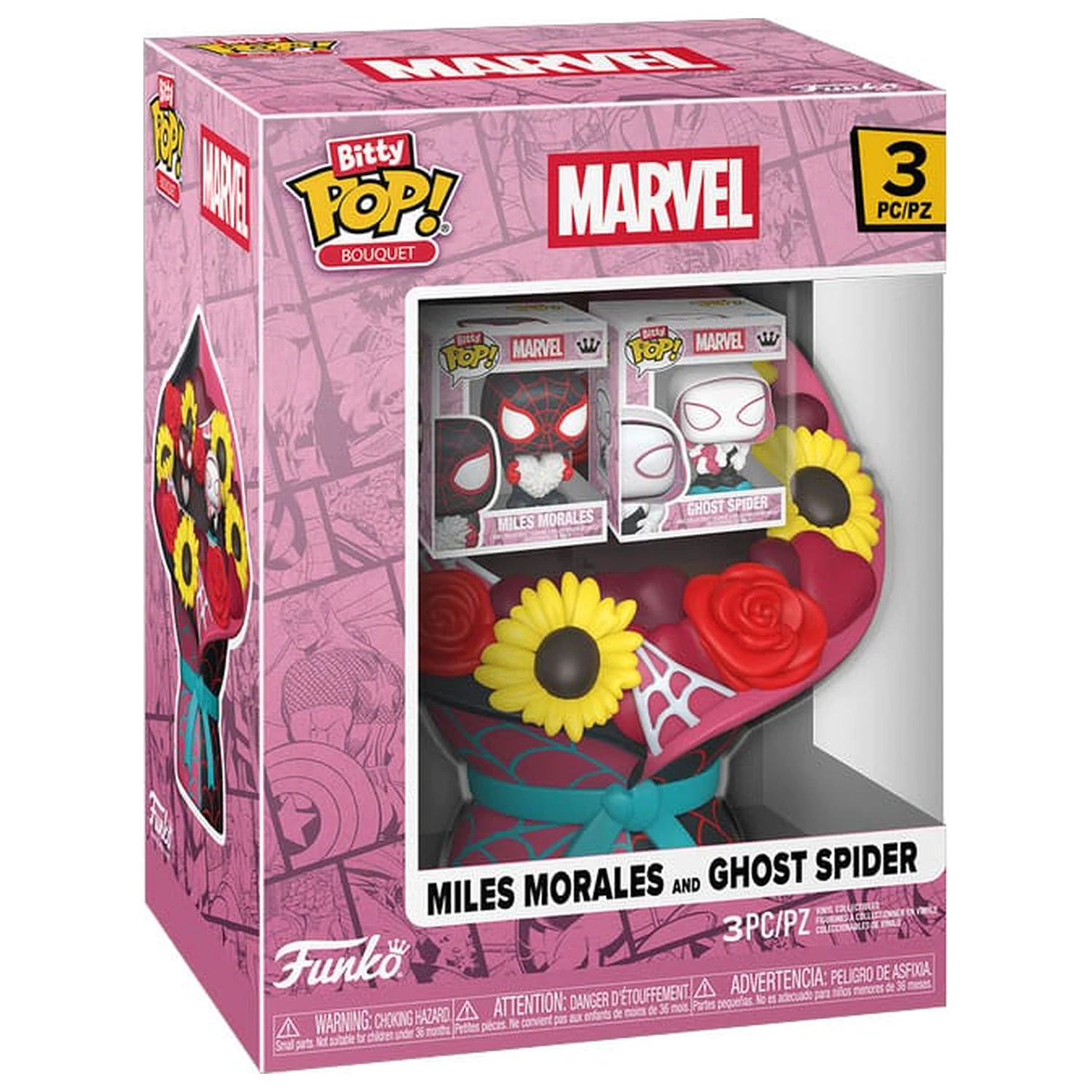 Marvel Bitty Funko POP! Bouquet Vinyl 2 db-os figura csomag Miles Morales & Ghost Spider (Valentine) termékfotó