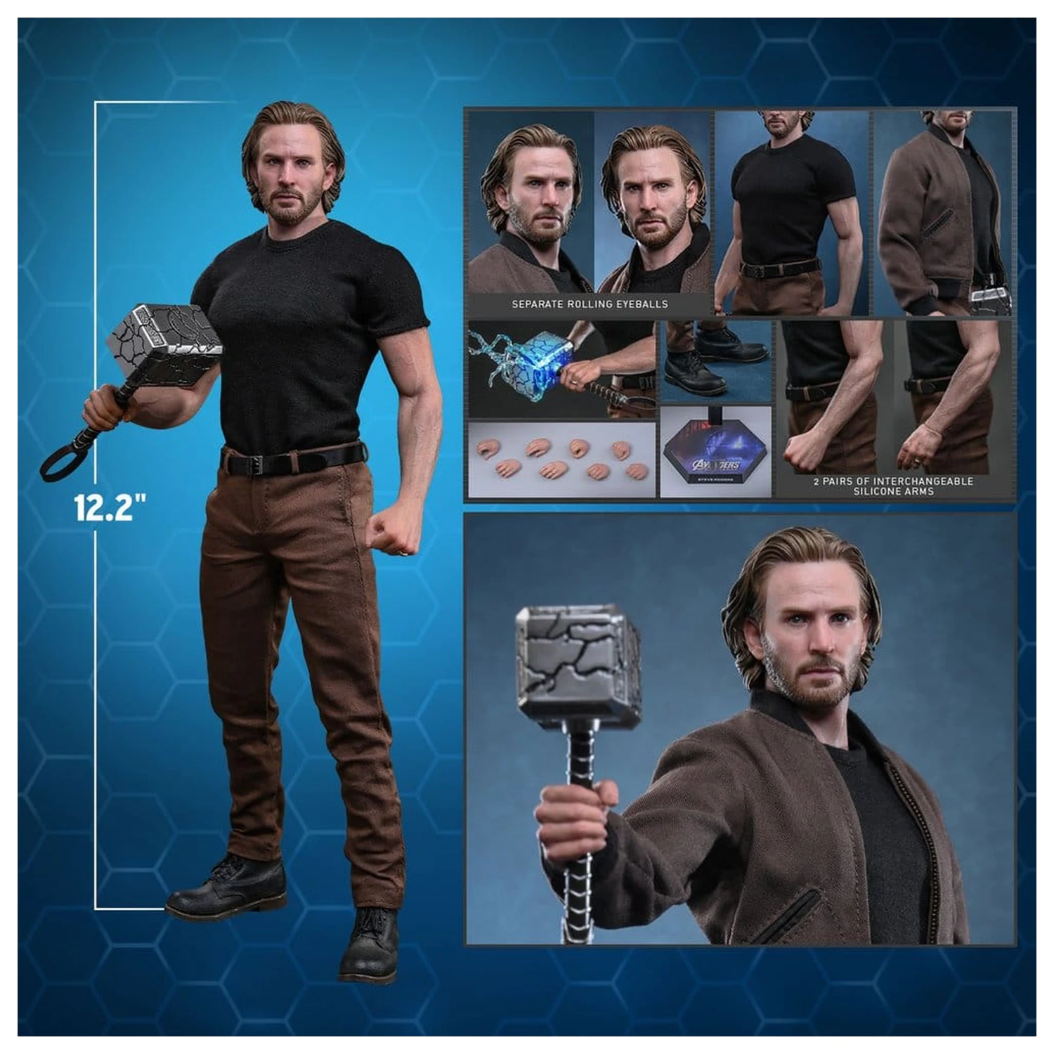 Marvel Bosszúállók: Doomsday Movie Masterpiece akciófigura 1/6 Steve Rogers 31 cm termékfotó
