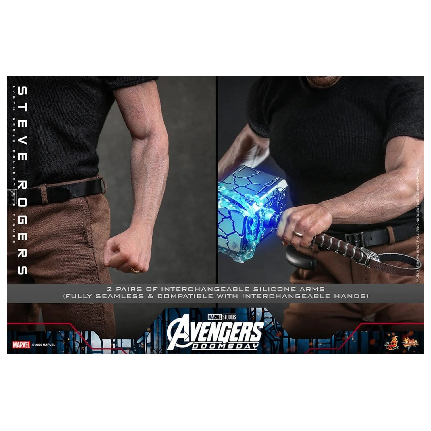 Marvel Bosszúállók: Doomsday Movie Masterpiece akciófigura 1/6 Steve Rogers 31 cm termékfotó